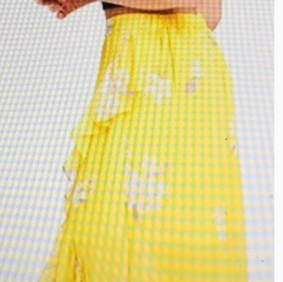 ** a•n•d e a w y Summer Floral Print Skirt Yellow - Picture 3 of 8